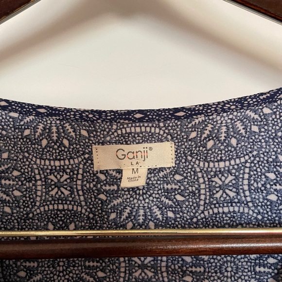 Ganji La Blue Rayon low babydoll Ruffle top - Picture 6 of 8